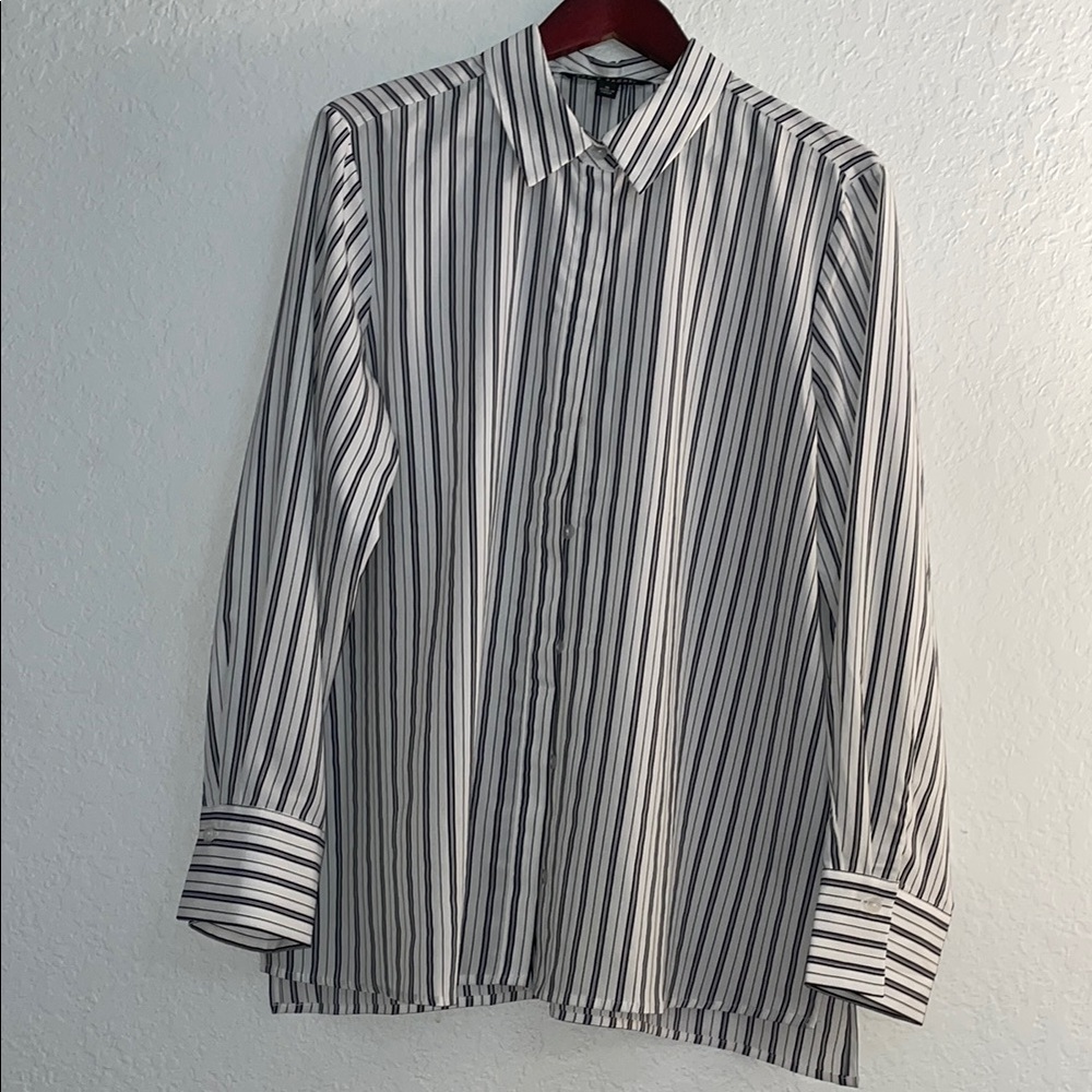 Zac & Rachel Black and White Striped Blouse